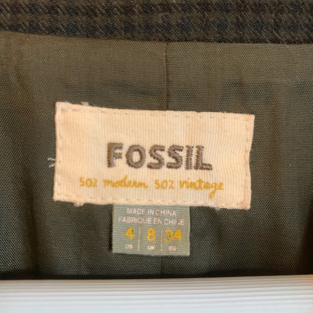 FOSSIL Check Plaid Casual Blazer - Picture 6 of 8